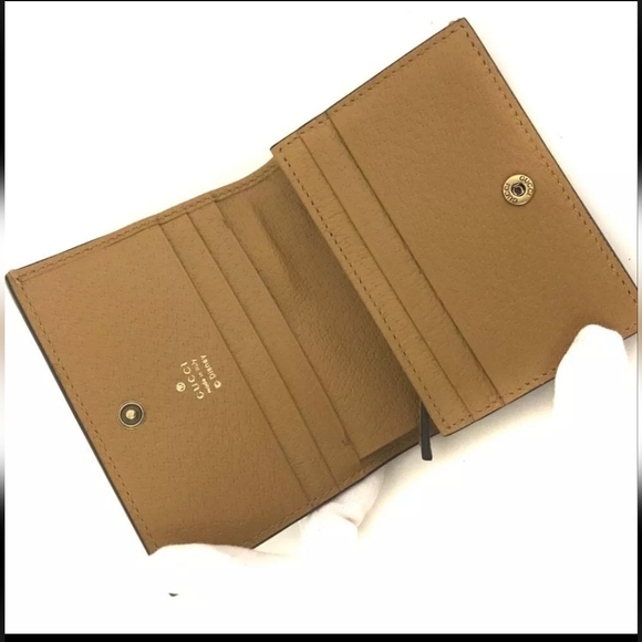 GUCCI Disney Collaboration Micro GG Logo PVC Leather Bifold Wallet W/Box & Dustb - Picture 5 of 9